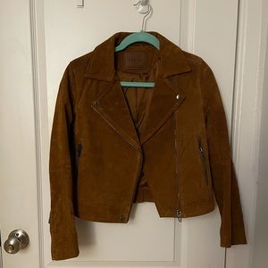 Blanknyc vintage coffee bean suede moto jacket